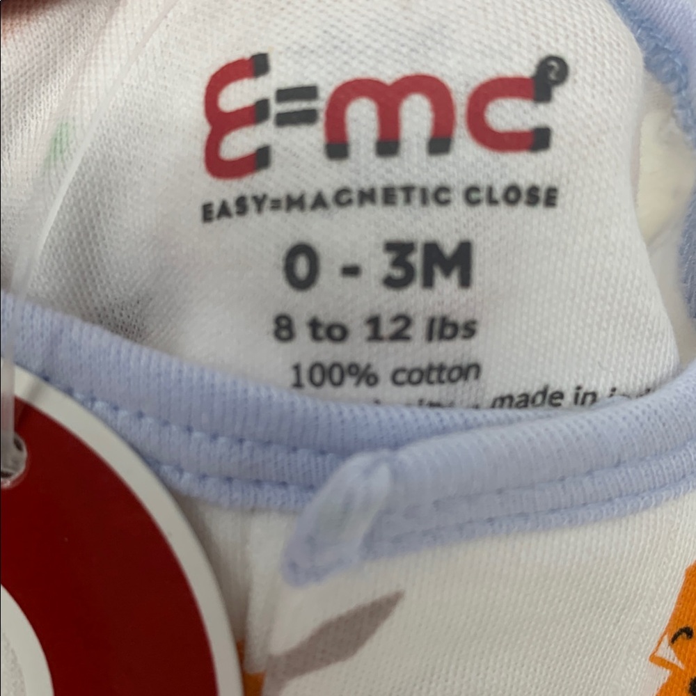 Emc baby Animal Print One Piece - White and Orange - Picture 4 of 5
